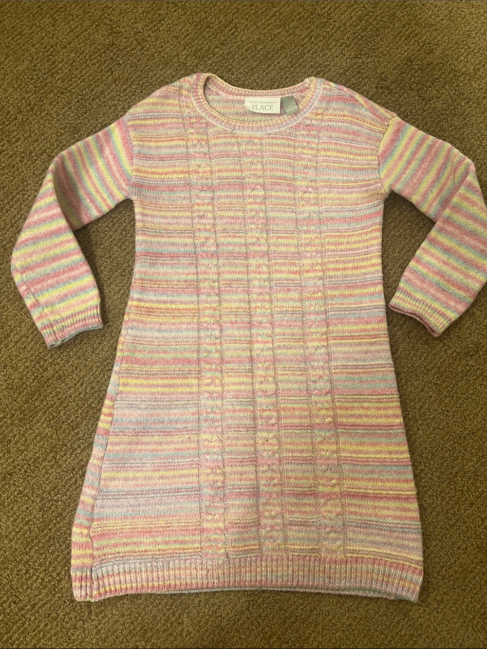 The Children's Place Pastel Multi-Stripe Knit Dress